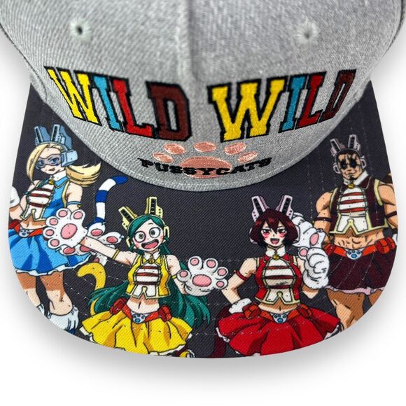 My Hero Academia Wild Wild Pussycats ADULT Snapback Hat Cap Flat Bill Anime NWT - Picture 9 of 14